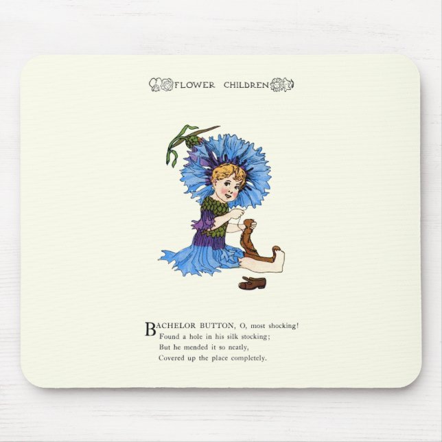 Bachelor Button Mouse Pad (Front)