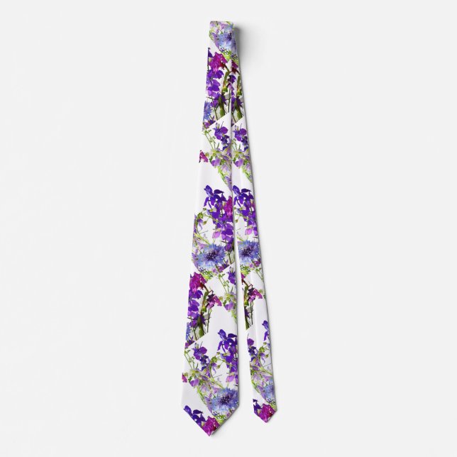 Bachelor Button Neck Tie (Front)
