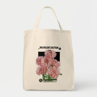 Bachelor Buttons Seed Packet Label Tote Bag