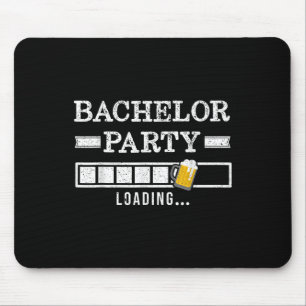 Bachelor Loading Groom Bride Party Funny Mouse Pad