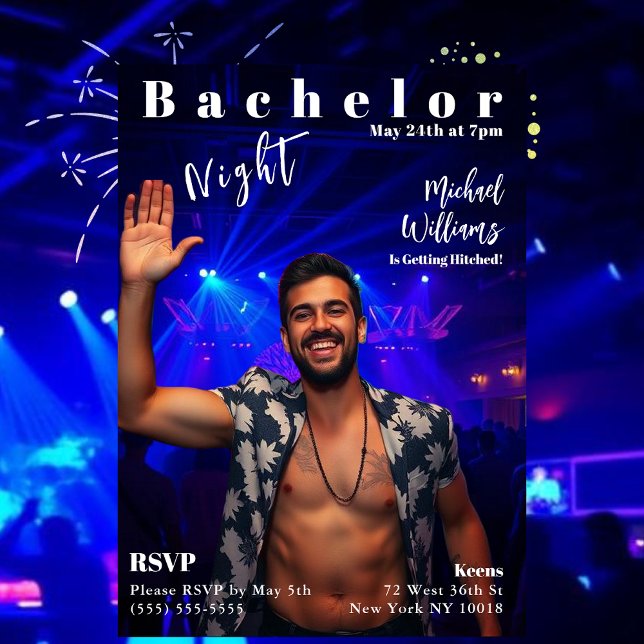 Bachelor Night Magazine Cover Invitation (Bachelor Night Magazine Cover Invitation )