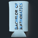 Bachelor of Mathematics Seltzer Can Cooler<br><div class="desc">Celebrate graduations and embrace summer with this fantastic can cooler, proudly displaying "Bachelor of Mathematics!" Perfect for keeping your beverages perfectly chilled at outdoor celebrations, backyard BBQs, or lakeside get-togethers. This durable cooler is an excellent way to acknowledge years of hard work and numerical dedication. It's an essential accessory for...</div>