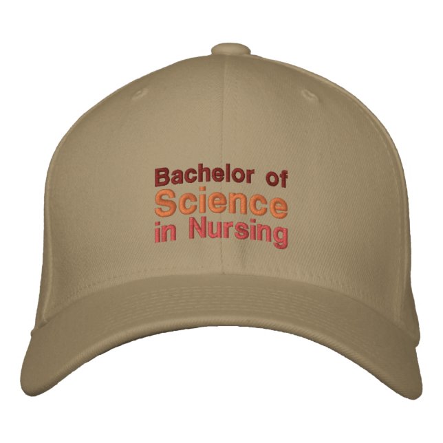 bachelor of science in nursing embroidered hat (Front)