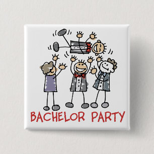 Bachelor Party 15 Cm Square Badge