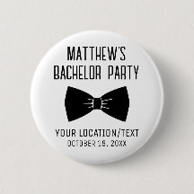 Bachelor Party Black Bow Tie Wedding Favour