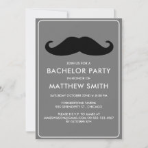 Bachelor Party Black Moustache Wedding