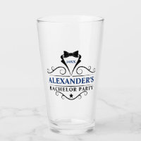 Bachelor Party Black Tie Blue or Pick Text Colour