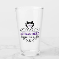 Bachelor Party Black Tie Purple or Pick Text Colou