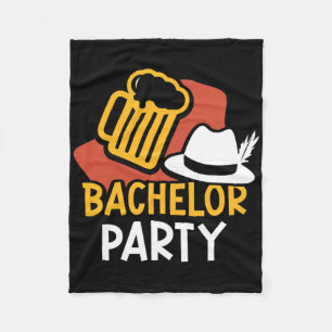 Bachelor Party Bride Groom Team  Fleece Blanket