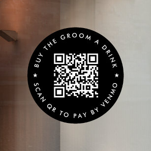 Bachelor Party Buy The Groom A Drink QR Code Black