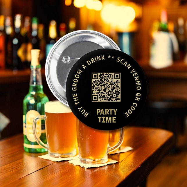Bachelor Party Buy the Groom A Drink Scan 6 Cm Round Badge (Creator Uploaded)