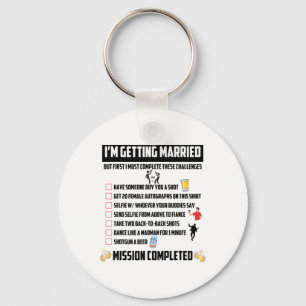 Bachelor Party Challenges - Funny Groom Challenge  Key Ring