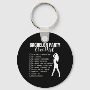 Bachelor Party Checklist Bride Groom Stag Night Pa Key Ring