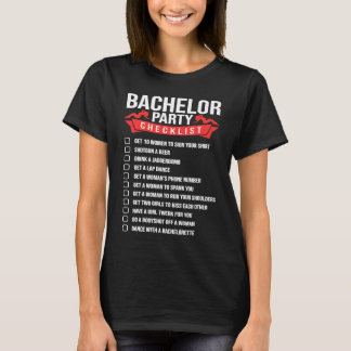 Bachelor Party Checklist For Wedding Party Men's G T-Shirt