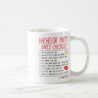 Bachelor Party Checklist Funny Wedding Groom  Coffee Mug