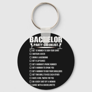 Bachelor Party Checklist Getting Married Key Ring