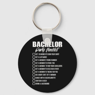 Bachelor Party Checklist Groom Groomsmen Stag Part Key Ring