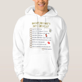 Bachelor Party Checklist Hoodie