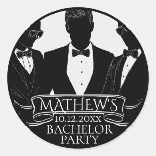 Bachelor Party  Classic Round Sticker