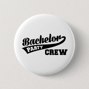 Bachelor Party Crew 6 Cm Round Badge