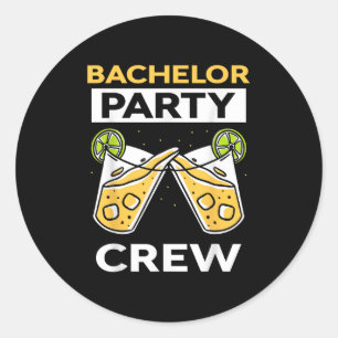 Bachelor Party Crew Bride Groom Team _1 Classic Round Sticker