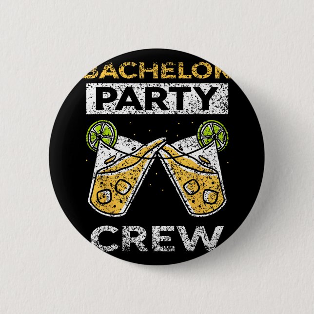 Bachelor Party Crew Bride Groom Team  6 Cm Round Badge (Front)