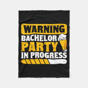 Bachelor Party Crew Groomer Wedding Groom Funny Fleece Blanket