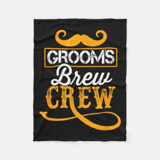 Bachelor Party Crew Groomer Wedding Groom Funny Fleece Blanket