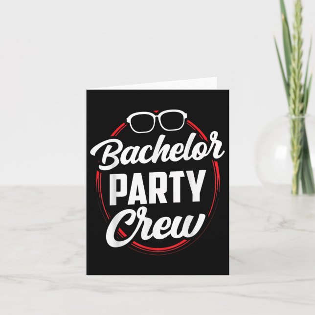 Bachelor Party Crew Team Bride Groom  Card (Front)