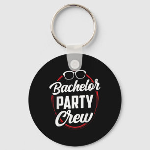 Bachelor Party Crew Team Bride Groom  Key Ring