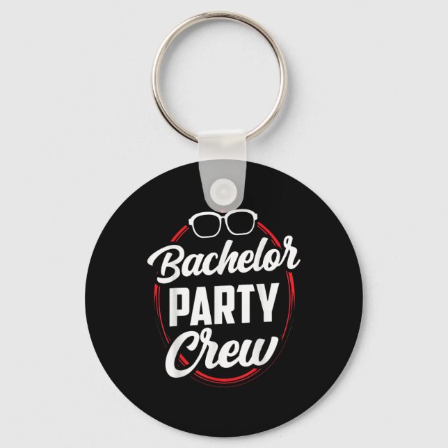 Bachelor Party Crew Team Bride Groom  Key Ring (Front)