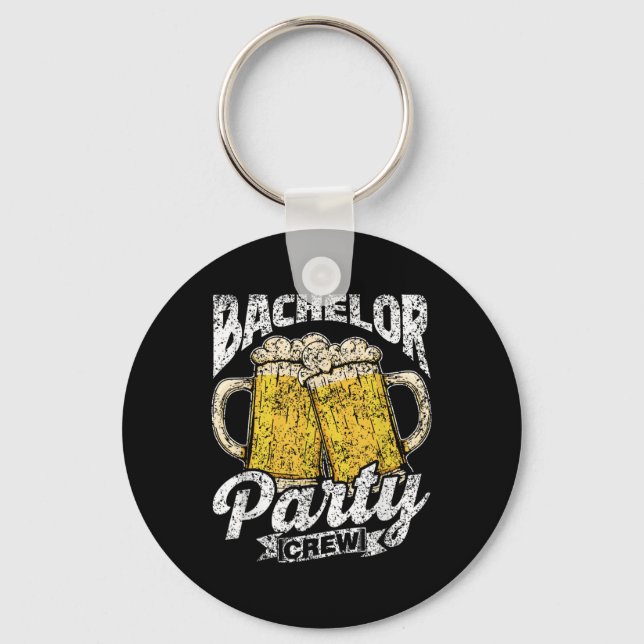Bachelor Party Crew Team Groom Bride Bachelor _1  Key Ring (Front)