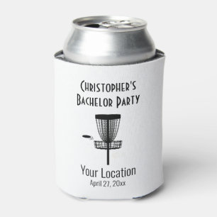Bachelor Party Disc Golf Wedding Favour Can Cooler