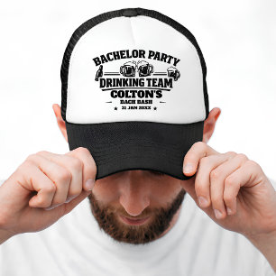 Bachelor Party Drinking Team Groom’s Crew Keepsake Trucker Hat