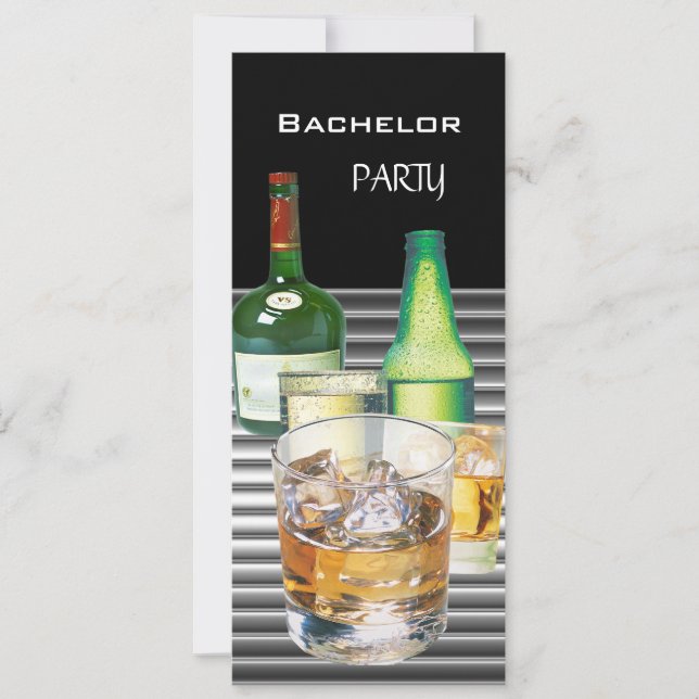 Bachelor Party Drinks Bottles 2 Invitation (Front)