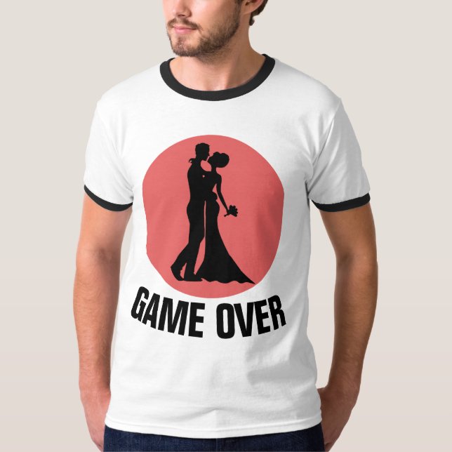BACHELOR PARTY ENGAGED T-shirts for Groom (Front)