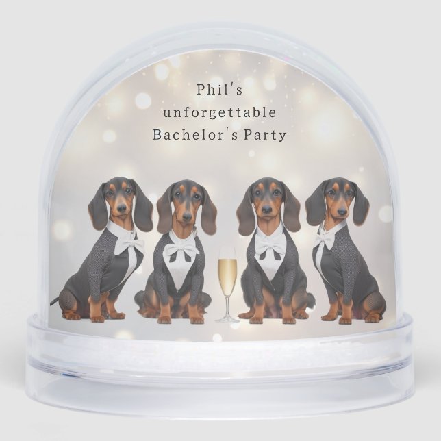 Bachelor Party Favor Snowglobe (Front)
