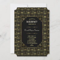 Bachelor Party | Gold Black 1920s Art Deco