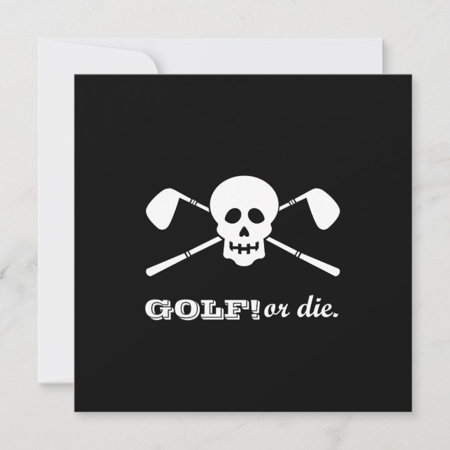 Bachelor Party Golf - Not Dead Yet! Invitation (Front)