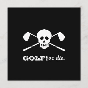 Bachelor Party Golf - Not Dead Yet! Invitation