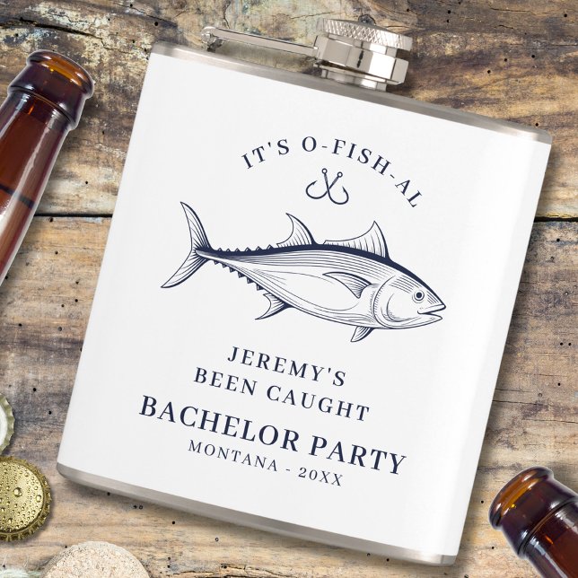 Bachelor Party Groom Fishing Trip Custom Hip Flask (Creator Uploaded)