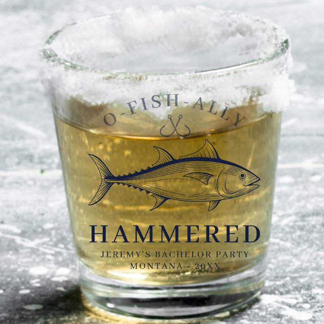 Bachelor Party Groom Squad Fishing Trip Shot Glass (Creator Uploaded)