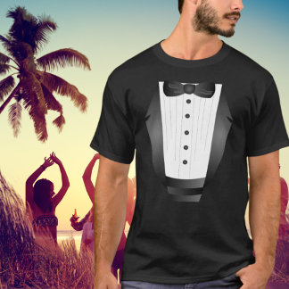 Bachelor Party Groomsman Team Groom black tuxedo T-Shirt