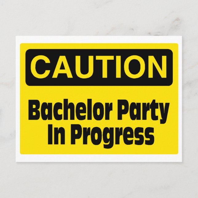 Bachelor Party In Progress Postcard (Front)