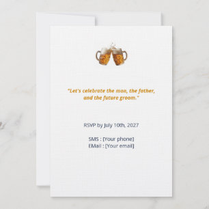 Bachelor Party Invitation - Craft Beer Theme
