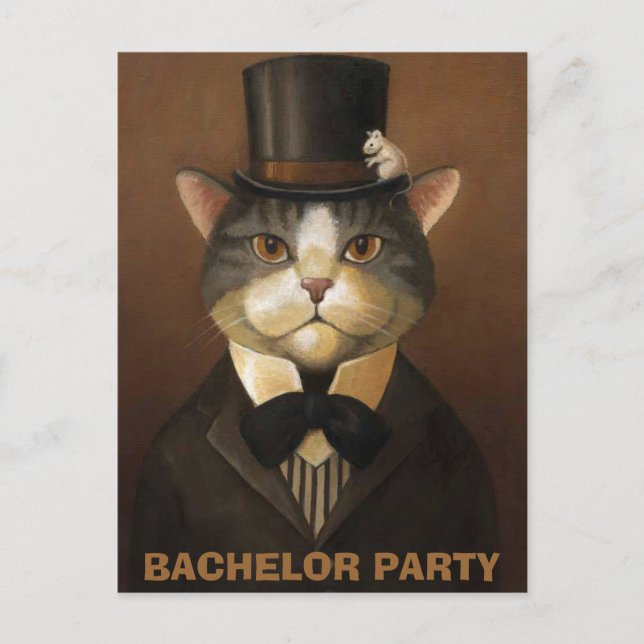 bachelor party invitation,groom shower invitation (Front)