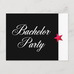 Bachelor Party Invitation Postcard