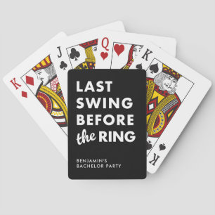 Bachelor Party Last Swing Before the Ring Favour Playing Cards