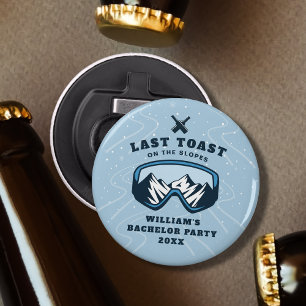 Bachelor Party Last Toast On The Slopes Ski Trip Bottle Opener