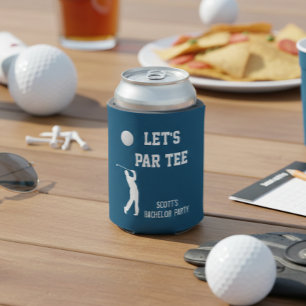 Bachelor Party Let's Par Tee Golfing Trip Can Cooler